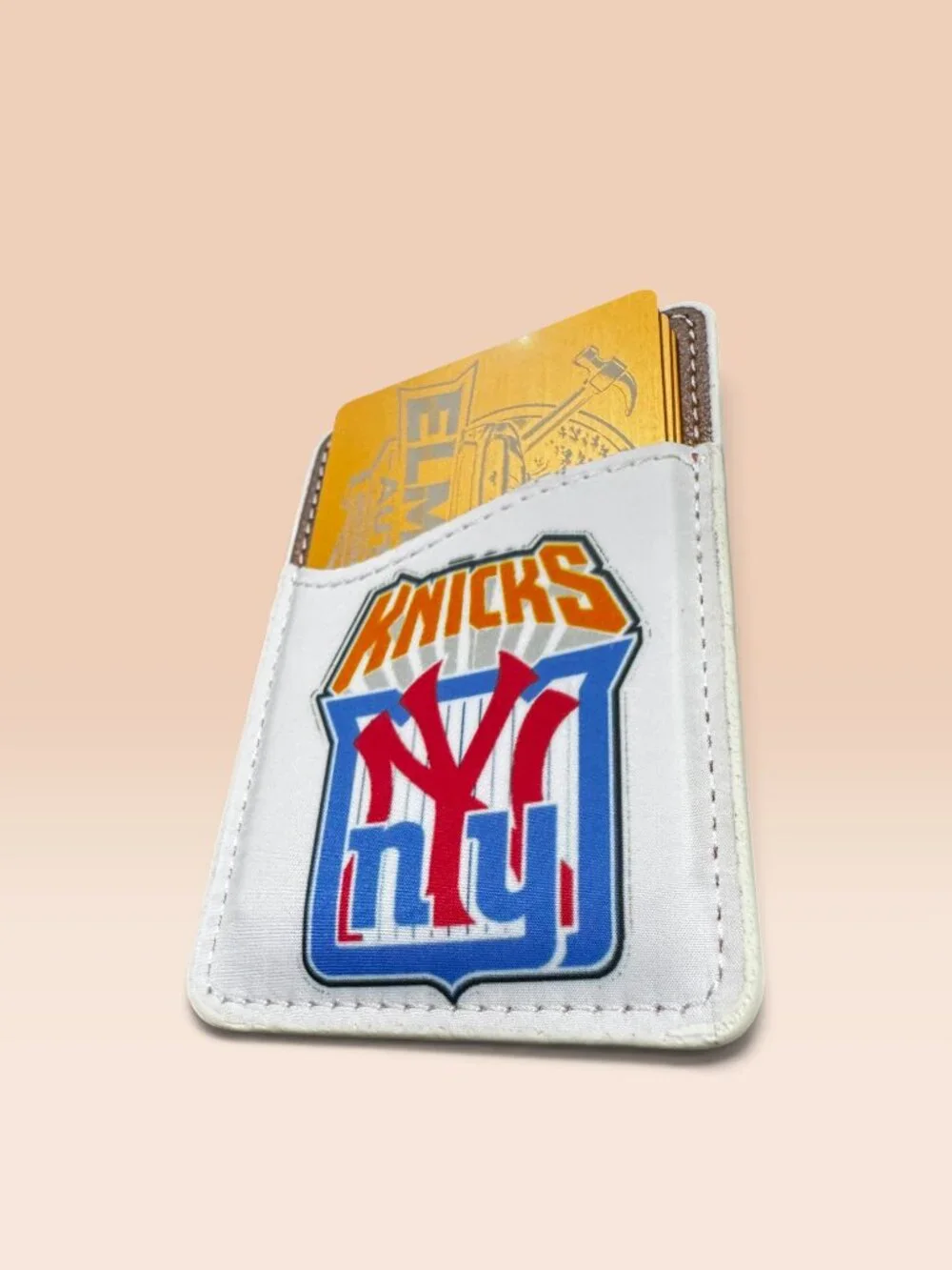 NY Knicks Phone Card Holder Wallet Stick-On Pocket